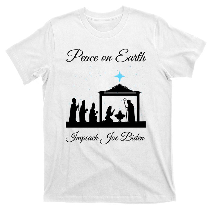 Christmas Anti Biden Peace On Earth T-Shirt