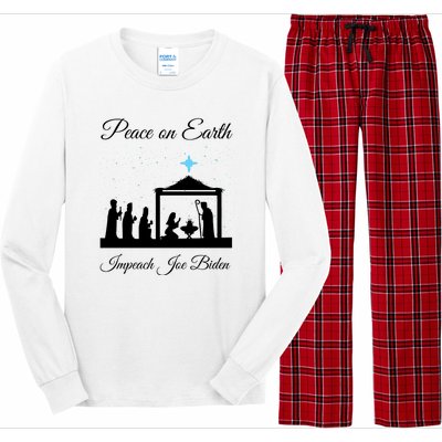 Christmas Anti Biden Peace On Earth Long Sleeve Pajama Set