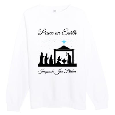 Christmas Anti Biden Peace On Earth Premium Crewneck Sweatshirt