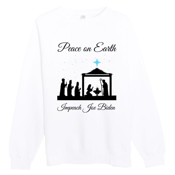 Christmas Anti Biden Peace On Earth Premium Crewneck Sweatshirt