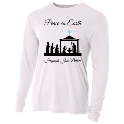 Christmas Anti Biden Peace On Earth Cooling Performance Long Sleeve Crew