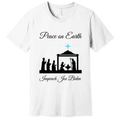Christmas Anti Biden Peace On Earth Premium T-Shirt