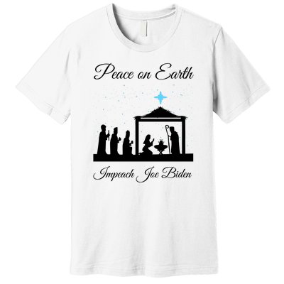 Christmas Anti Biden Peace On Earth Premium T-Shirt