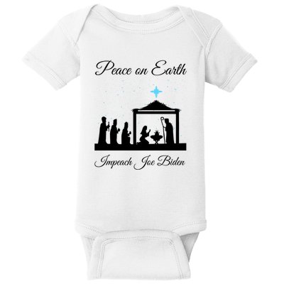 Christmas Anti Biden Peace On Earth Baby Bodysuit