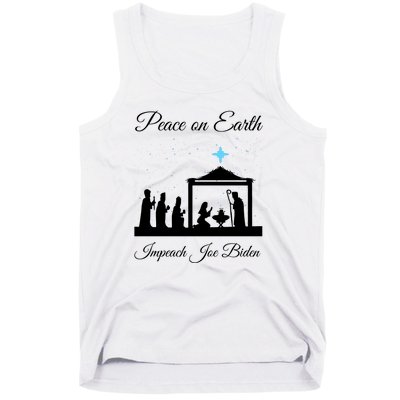 Christmas Anti Biden Peace On Earth Tank Top