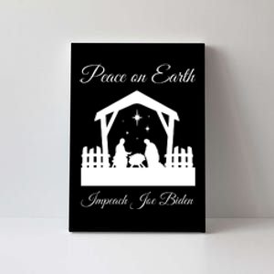 Christmas Anti Biden Peace On Earth Canvas