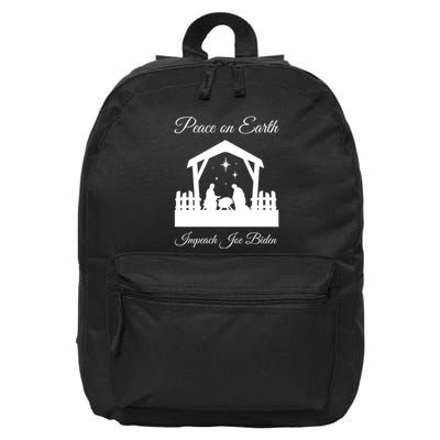 Christmas Anti Biden Peace On Earth 16 in Basic Backpack
