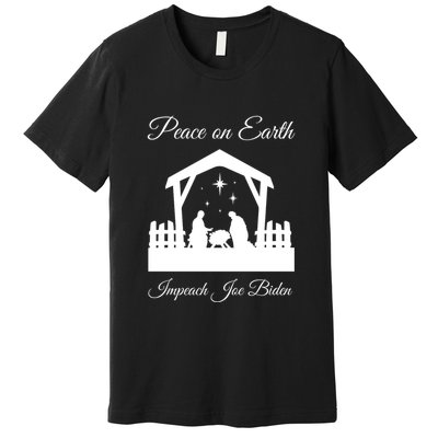Christmas Anti Biden Peace On Earth Premium T-Shirt