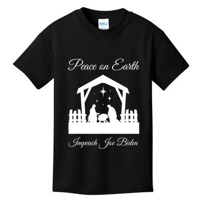 Christmas Anti Biden Peace On Earth Kids T-Shirt