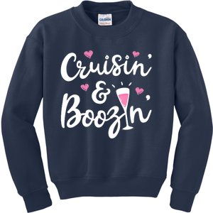 Cruisin And Boozin Funny Cruise Ship Cruising Drinking Wo Tank Top Kids Sweatshirt