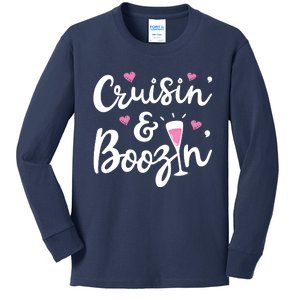 Cruisin And Boozin Funny Cruise Ship Cruising Drinking Wo Tank Top Kids Long Sleeve Shirt