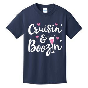 Cruisin And Boozin Funny Cruise Ship Cruising Drinking Wo Tank Top Kids T-Shirt