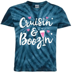 Cruisin And Boozin Funny Cruise Ship Cruising Drinking Wo Tank Top Kids Tie-Dye T-Shirt