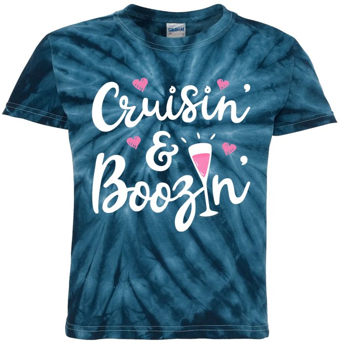 Cruisin And Boozin Funny Cruise Ship Cruising Drinking Wo Tank Top Kids Tie-Dye T-Shirt