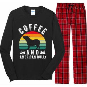 Coffee And Bully Pitbull American Bulldog Dog Lover Long Sleeve Pajama Set