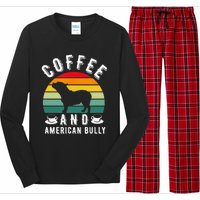 Coffee And Bully Pitbull American Bulldog Dog Lover Long Sleeve Pajama Set