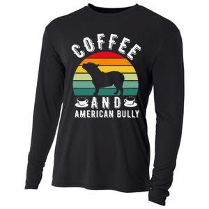 Coffee And Bully Pitbull American Bulldog Dog Lover Cooling Performance Long Sleeve Crew