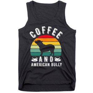 Coffee And Bully Pitbull American Bulldog Dog Lover Tank Top