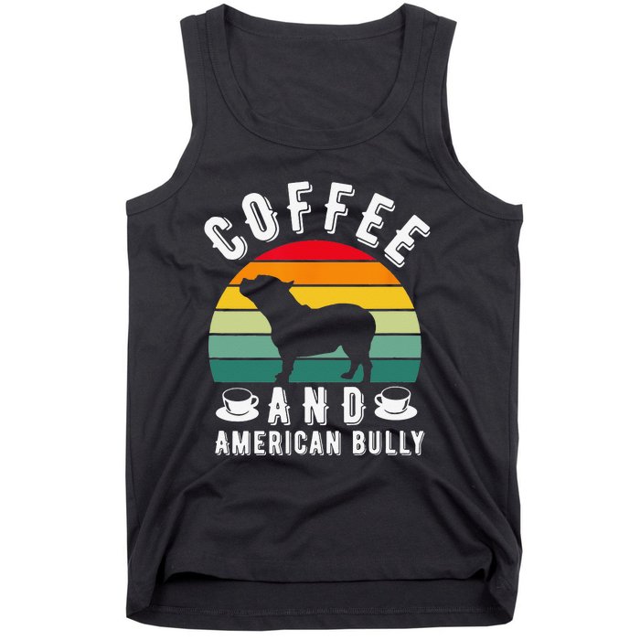 Coffee And Bully Pitbull American Bulldog Dog Lover Tank Top