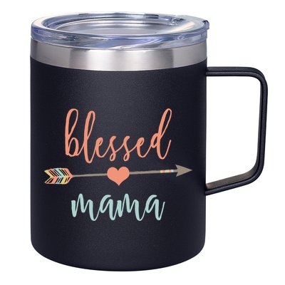 Cute Arrow Blessed Mama Cool Gift Announcet 12oz Stainless Steel Coffee Mug