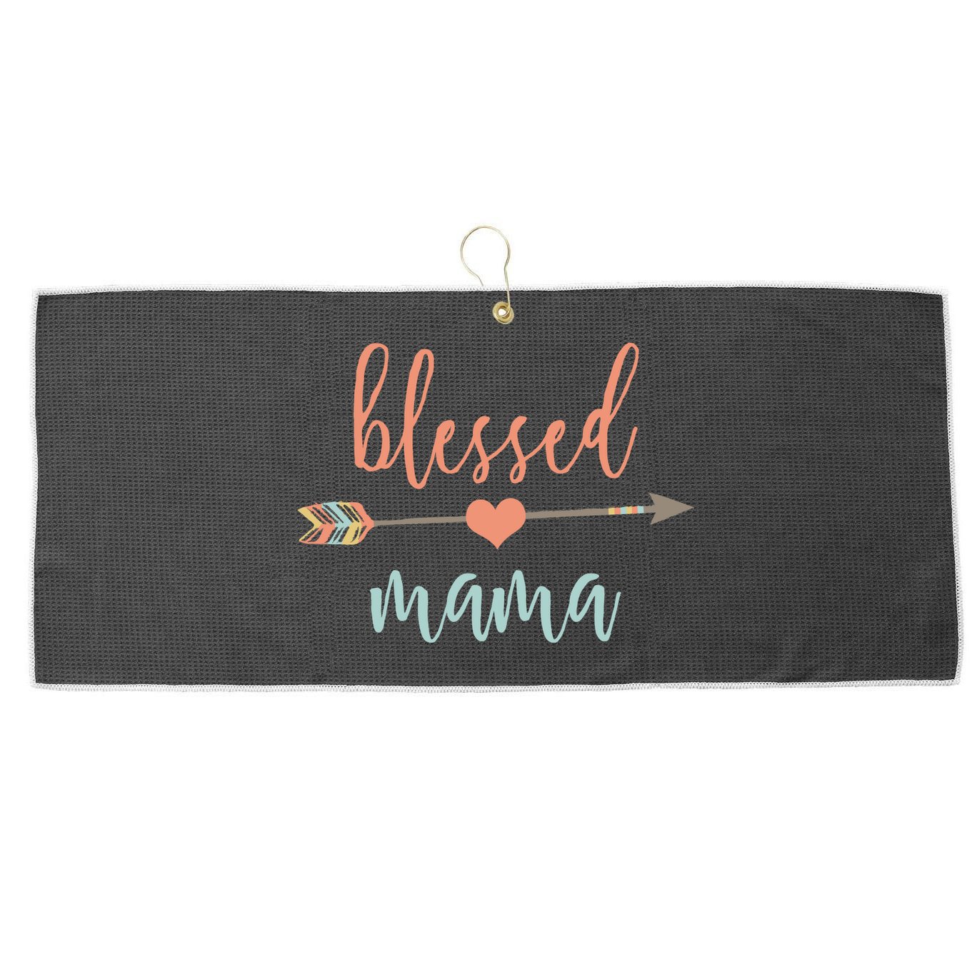 Cute Arrow Blessed Mama Cool Gift Announcet Large Microfiber Waffle Golf Towel