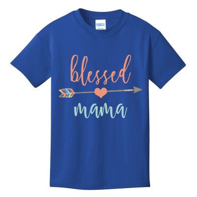 Cute Arrow Blessed Mama Cool Gift Announcet Kids T-Shirt