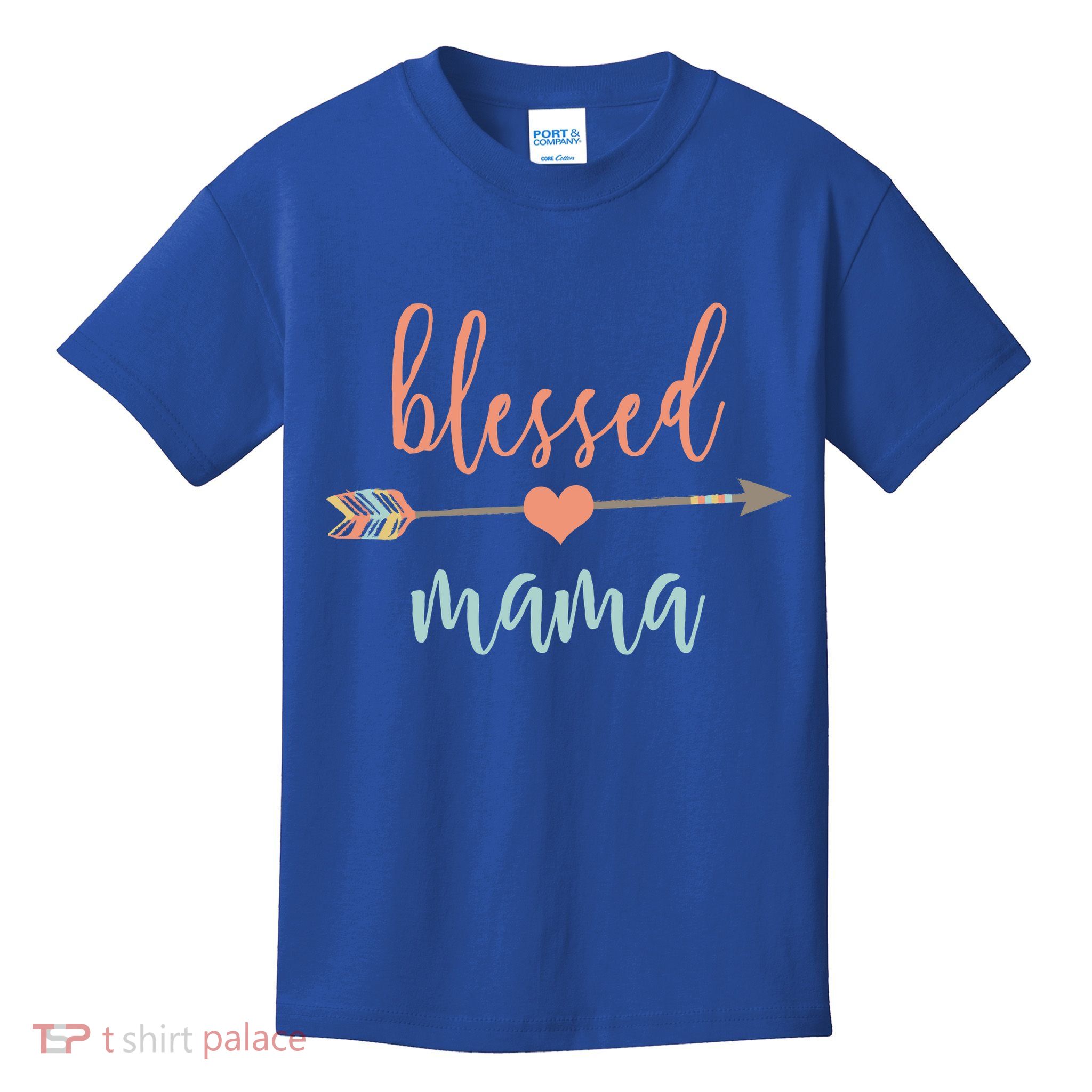 Cute Arrow Blessed Mama Cool Gift Announcet Kids T-Shirt