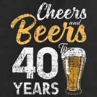 Cheers and Beers to 40 Years Birthday Beer Lover Party Adult Drive Performance Visor
