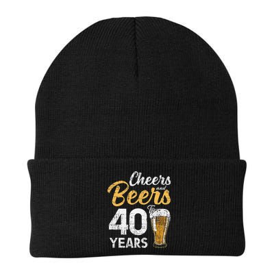 Cheers and Beers to 40 Years Birthday Beer Lover Party Beanie