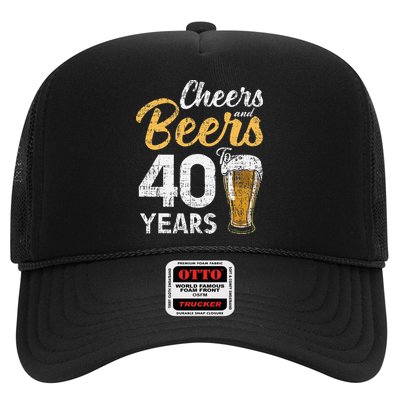 Cheers and Beers to 40 Years Birthday Beer Lover Party Trucker Hat