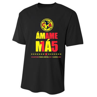 Club America Bicampeon Torneo Apertura 2023 Clausura 2024 Performance Sprint T-Shirt