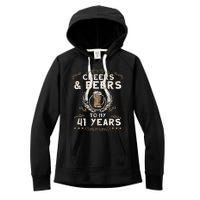 Cheers and Beers to 41 Years 41st Birthday Anniversary  Women's Fleece Hoodie