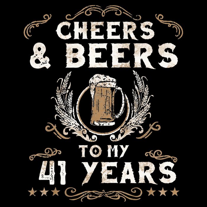 Cheers and Beers to 41 Years 41st Birthday Anniversary  Flat Bill Trucker Hat