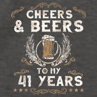 Cheers and Beers to 41 Years 41st Birthday Anniversary  Vector Backpack
