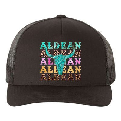 cowhide aldean bullhorn Yupoong Adult 5-Panel Trucker Hat