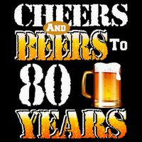 Cheers And Beers To 80 Years Funny 80th Birthday Beer Lover Cooling Performance Long Sleeve Crew