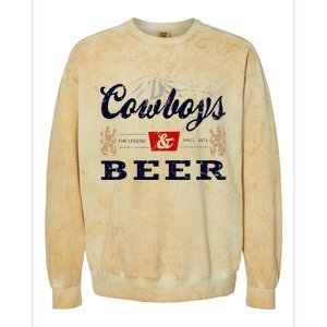 Cow And Beer Outfit For Women Rodeo Western Country Colorblast Crewneck Sweatshirt