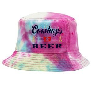 Cow And Beer Outfit For Women Rodeo Western Country Tie-Dyed Bucket Hat