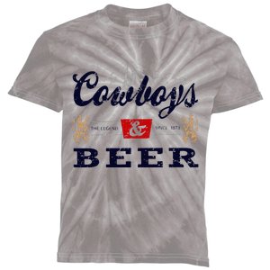 Cow And Beer Outfit For Women Rodeo Western Country Kids Tie-Dye T-Shirt