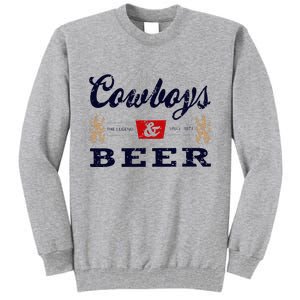 Cow And Beer Outfit For Women Rodeo Western Country Tall Sweatshirt