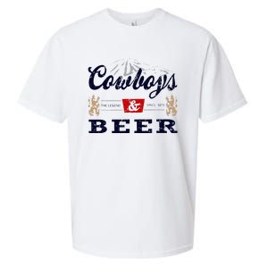 Cow And Beer Outfit For Women Rodeo Western Country Sueded Cloud Jersey T-Shirt