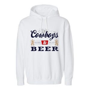 Cow And Beer Outfit For Women Rodeo Western Country Garment-Dyed Fleece Hoodie