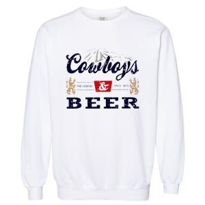 Cow And Beer Outfit For Women Rodeo Western Country Garment-Dyed Sweatshirt