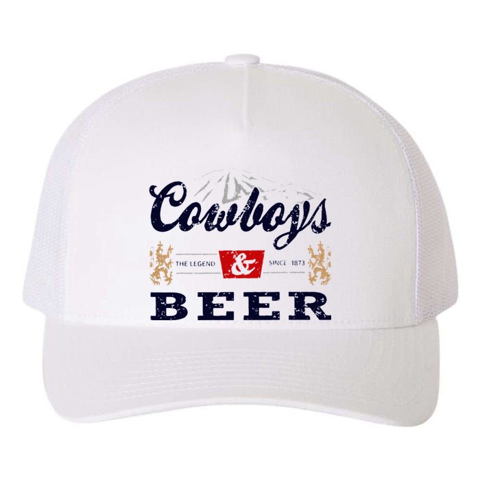 Cow And Beer Outfit For Women Rodeo Western Country Yupoong Adult 5-Panel Trucker Hat