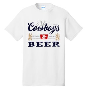 Cow And Beer Outfit For Women Rodeo Western Country Tall T-Shirt