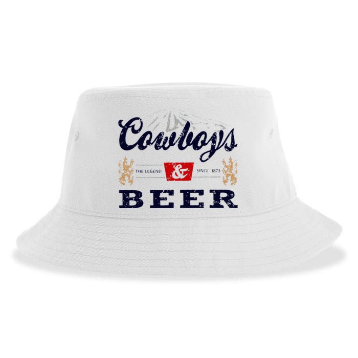 Cow And Beer Outfit For Women Rodeo Western Country Sustainable Bucket Hat