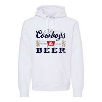 Cow And Beer Outfit For Women Rodeo Western Country Premium Hoodie