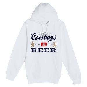 Cow And Beer Outfit For Women Rodeo Western Country Premium Pullover Hoodie