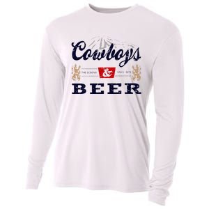 Cow And Beer Outfit For Women Rodeo Western Country Cooling Performance Long Sleeve Crew