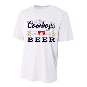 Cow And Beer Outfit For Women Rodeo Western Country Performance Sprint T-Shirt